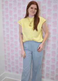 Julia Sweater Vest Cardigan - Butter Yellow - MerciGrace BoutiqueSweater