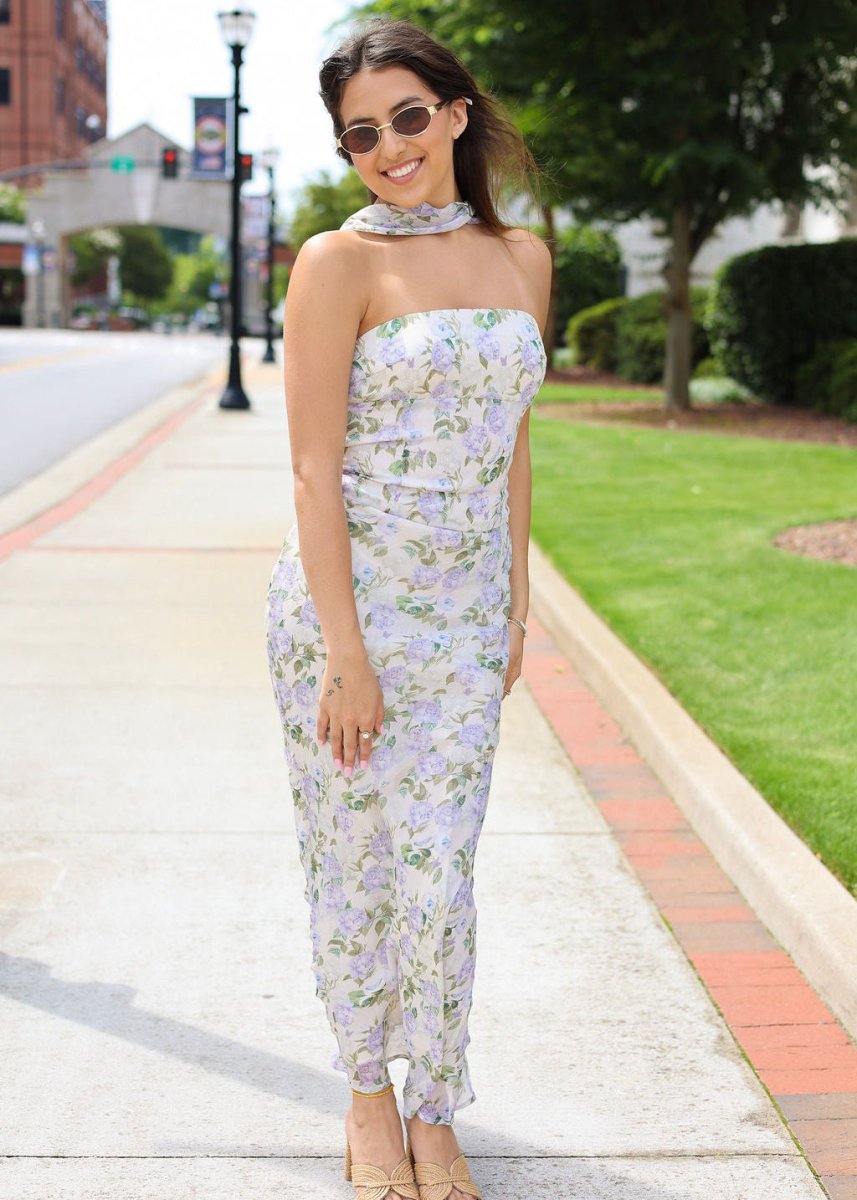 Juliette Maxi Skirt - Lilac Floral - MerciGrace BoutiqueSkirt