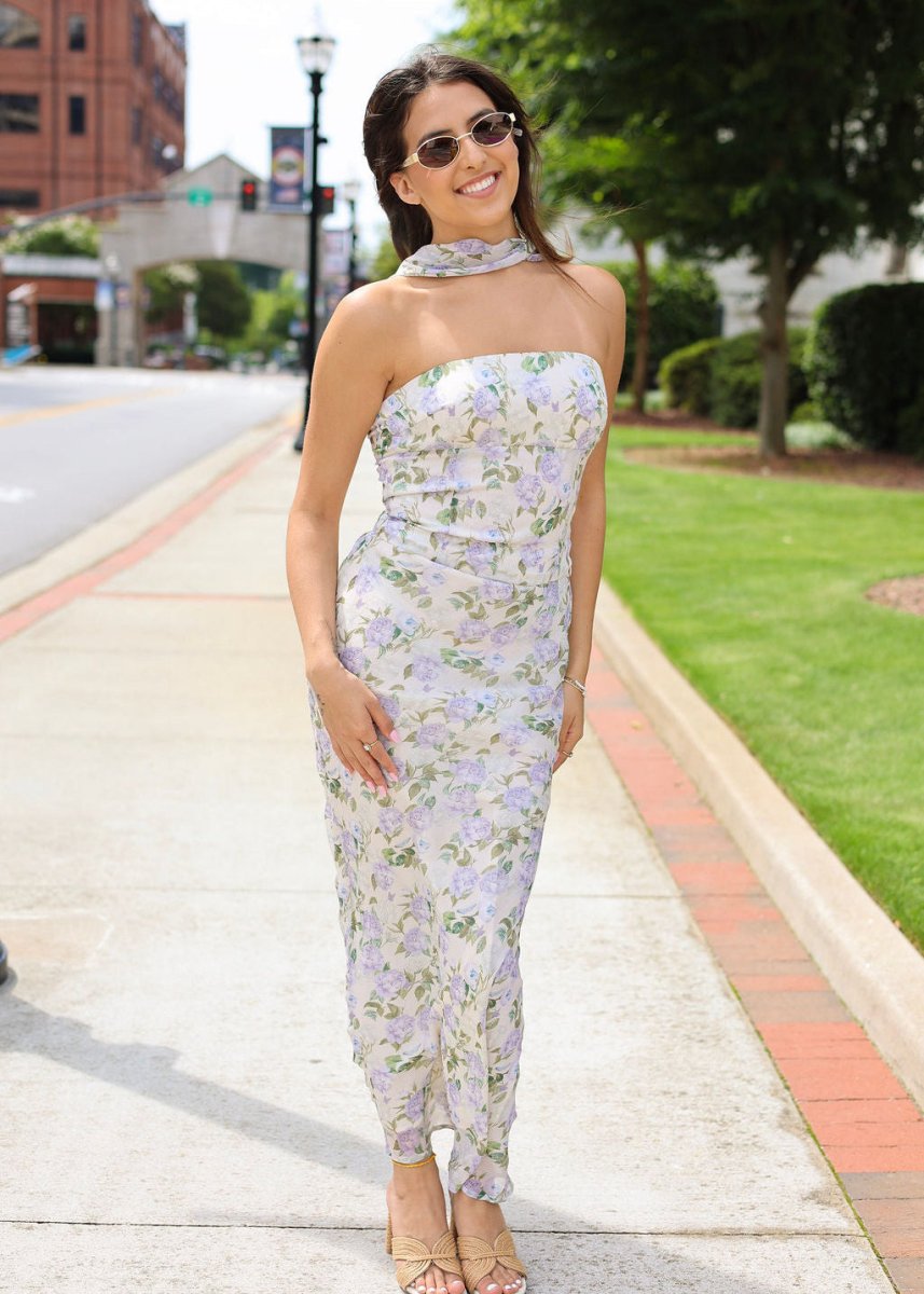 Juliette Maxi Skirt - Lilac Floral