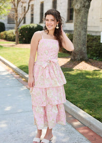 Juliette Tiered Midi Dress - Blush - MerciGrace BoutiqueDress