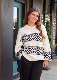 Keep It Coming Sweater - Cream/Black - MerciGrace BoutiqueSweater