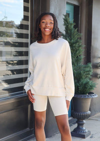 Keepin' Cozy Knit Biker Short - Butter - MerciGrace BoutiqueShorts