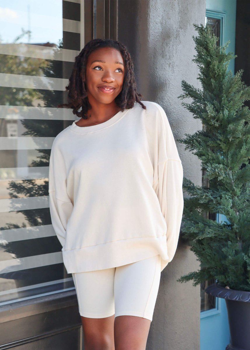 Keepin' Cozy Knit Biker Short - Butter - MerciGrace BoutiqueShorts