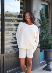 Keepin' Cozy Knit Biker Short - Butter - MerciGrace BoutiqueShorts