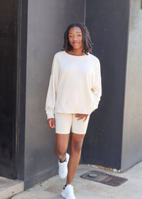 Keepin' Cozy Knit Biker Short - Butter - MerciGrace BoutiqueShorts