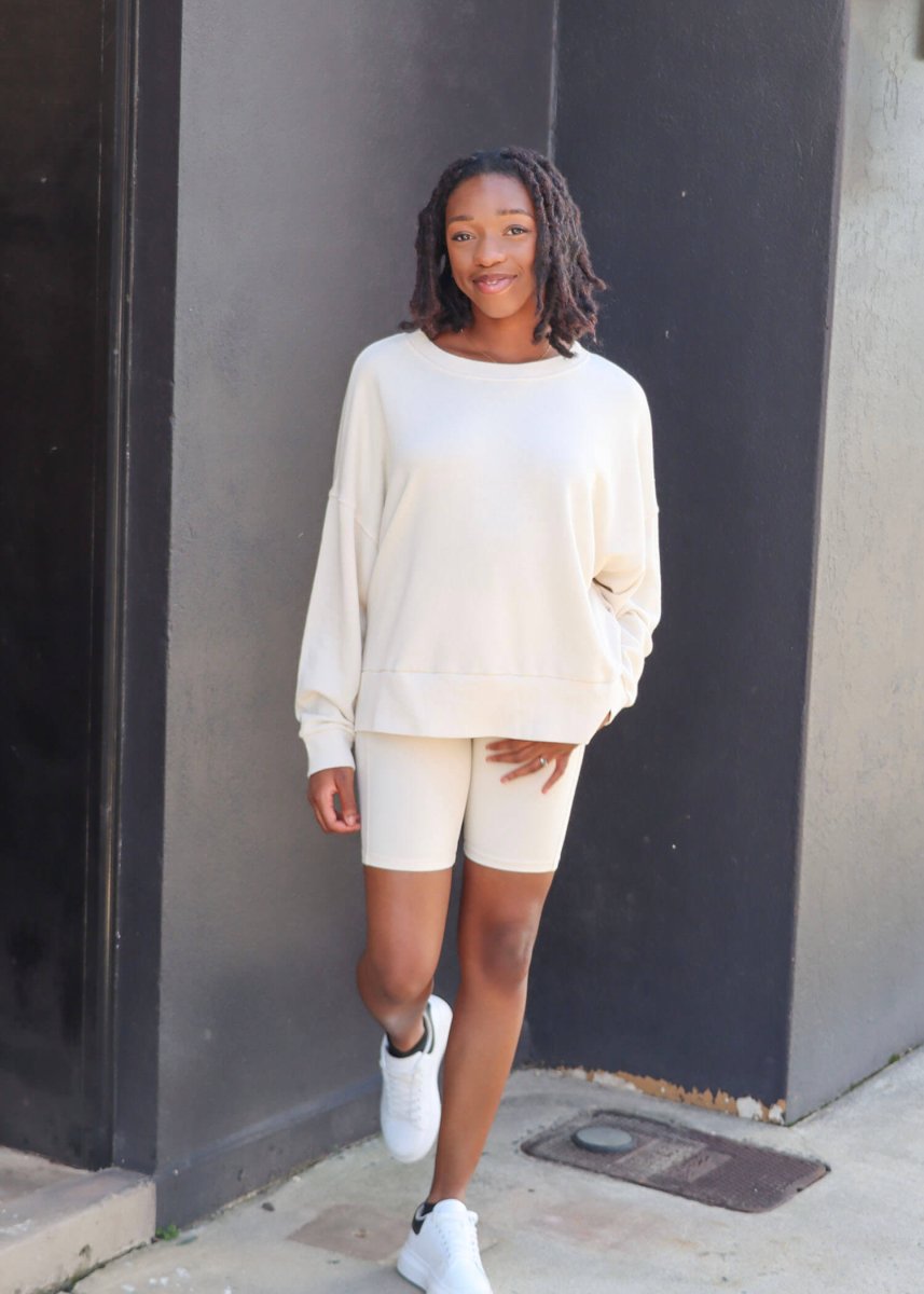 Keepin' Cozy Knit Biker Short - Butter - MerciGrace BoutiqueShorts