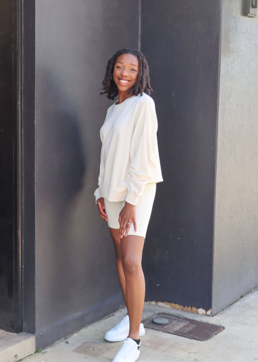 Keepin' Cozy Knit Biker Short - Butter - MerciGrace BoutiqueShorts