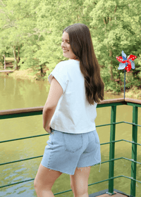 Land Of The Free Top - White - MerciGrace BoutiqueTop