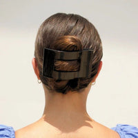 Large Flat Hair Clip - Jet Black - MerciGrace BoutiqueHair Clips
