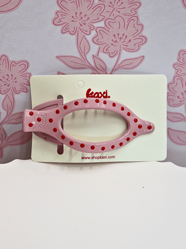 Lay Down 2.0 Claw Clip - Polka Dot/Light Pink - MerciGrace BoutiqueHair Clips