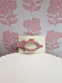 Lay Down 2.0 Claw Clip - Polka Dot/Light Pink - MerciGrace BoutiqueHair Clips