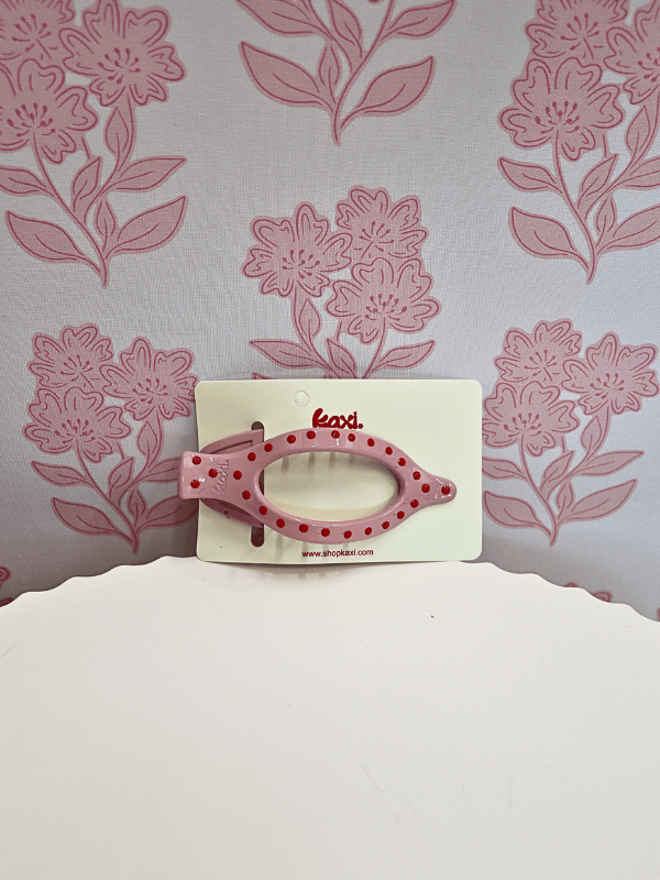 Lay Down 2.0 Claw Clip - Polka Dot/Light Pink - MerciGrace BoutiqueHair Clips