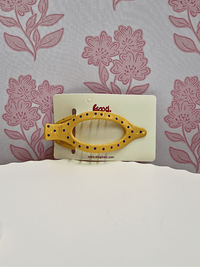 Lay Down 2.0 Claw Clip - Polka Dot/Yellow - MerciGrace BoutiqueHair Clips