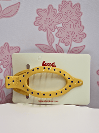 Lay Down 2.0 Claw Clip - Polka Dot/Yellow - MerciGrace BoutiqueHair Clips