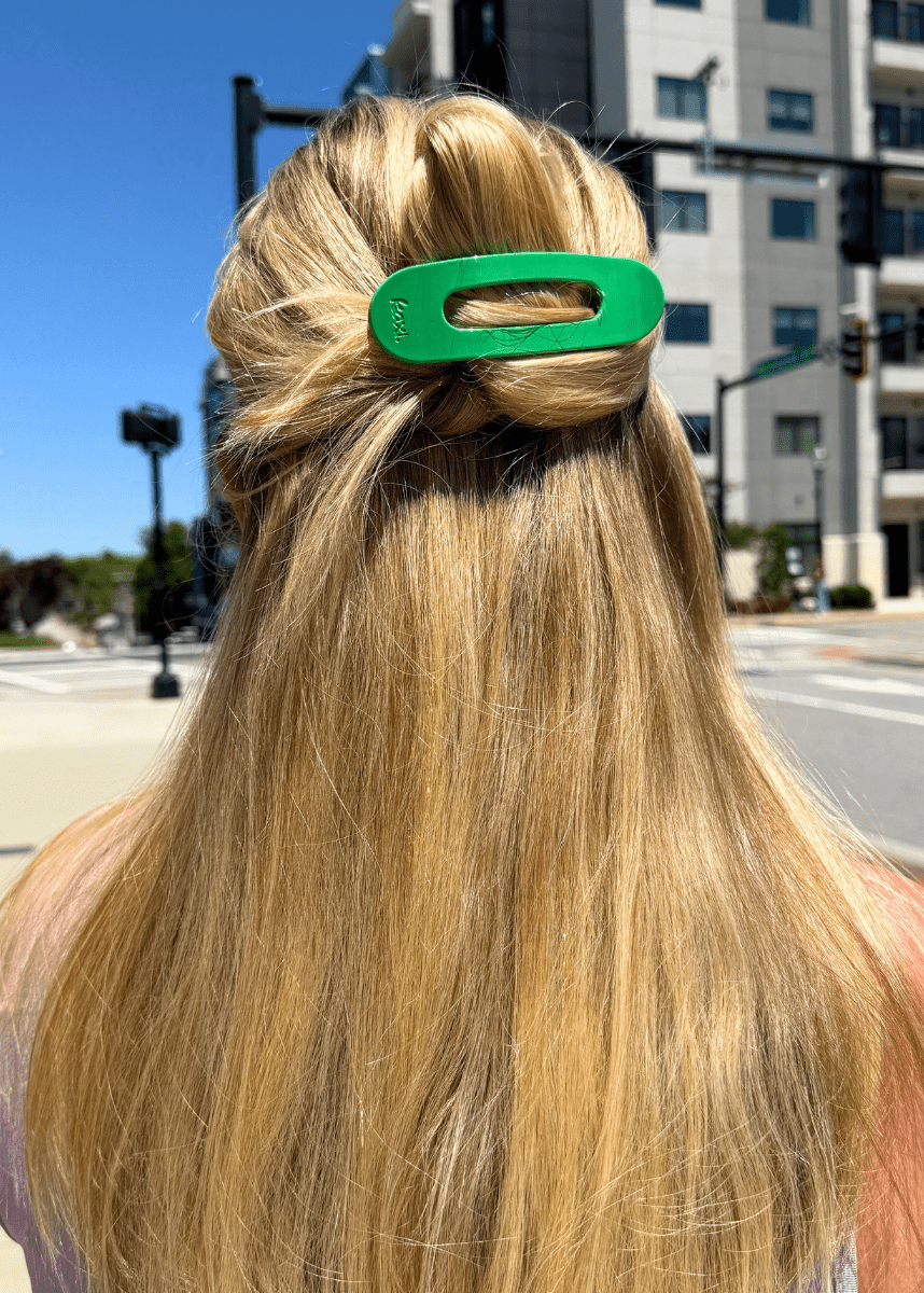 Lay Down Claw Clip - Shiny Lucky Green - MerciGrace BoutiqueHair Clips