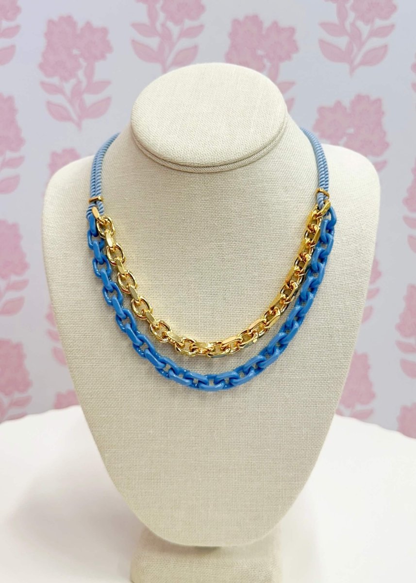 Layla Chain Necklace - Blue - MerciGrace BoutiqueNecklace