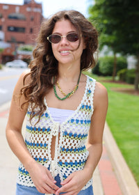 Layla Chain Necklace - Olive/Gold - MerciGrace BoutiqueNecklace