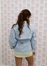 Light Blue Trench Coat - MerciGrace BoutiqueJacket