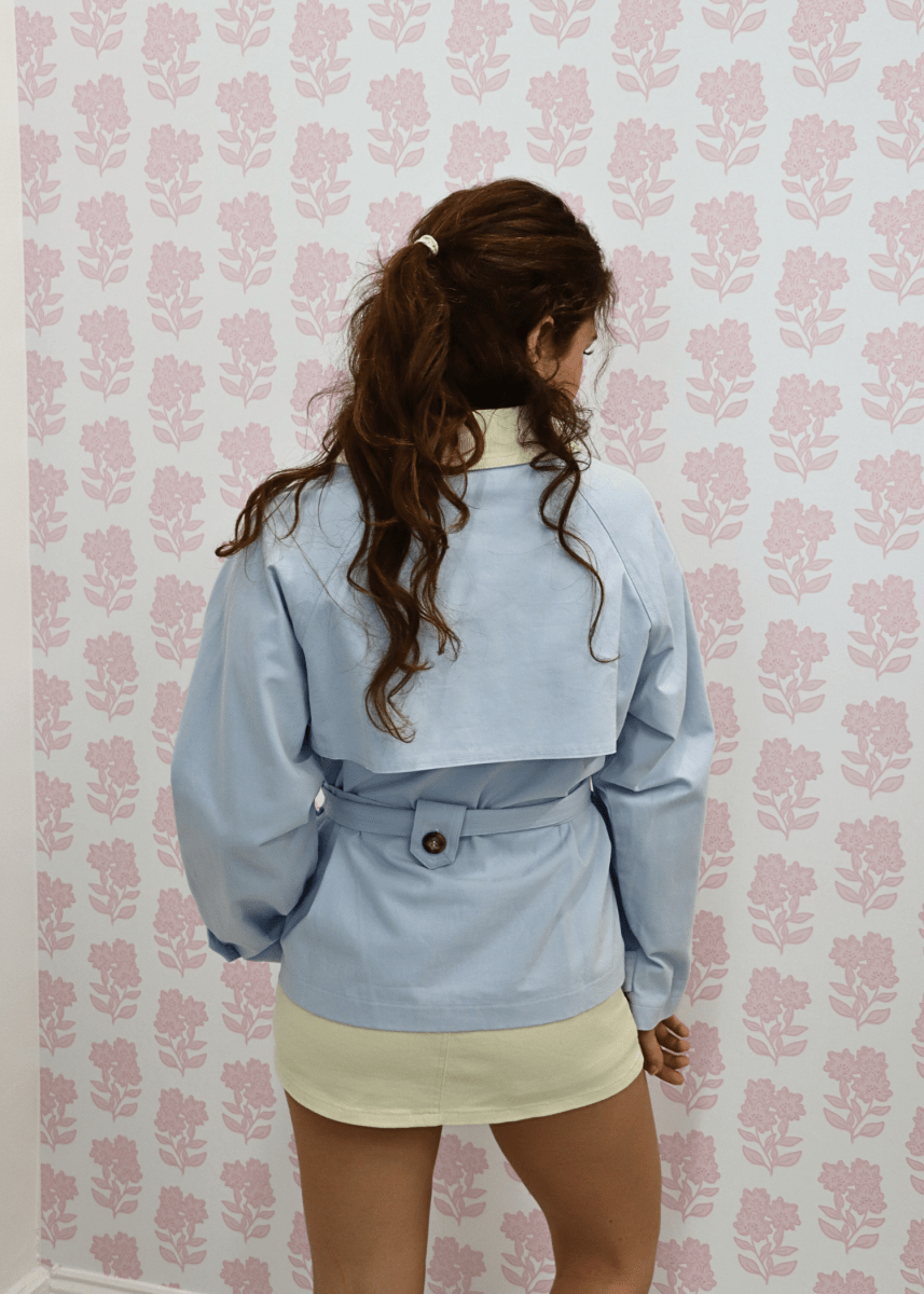 Light Blue Trench Coat - MerciGrace BoutiqueJacket