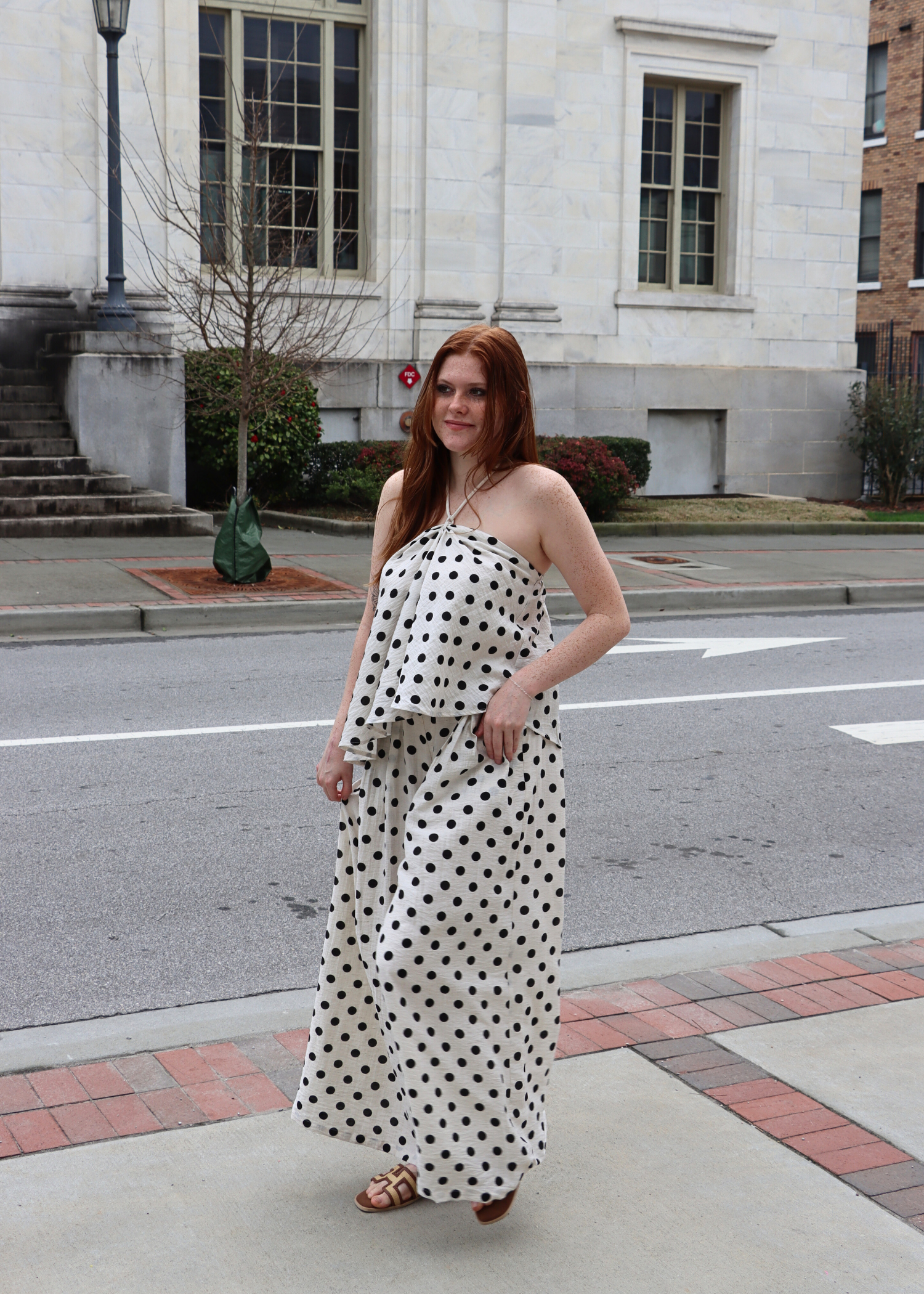 Lightweight linen halter top for summer and vacation outfits