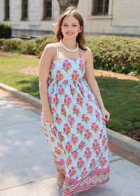 Lila Floral Midi Dress - Multi - MerciGrace Boutique