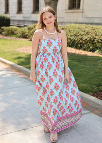 Lila Floral Midi Dress - Multi - MerciGrace Boutique