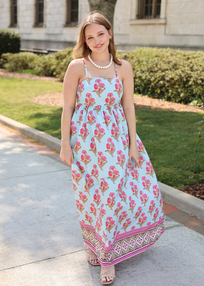 Lila Floral Midi Dress - Multi - MerciGrace Boutique