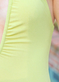 Lindsay One Piece Bathing Suit - Cyber Lime - MerciGrace BoutiqueSwimwear