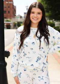 Lost at Sea Long Sleeve Top - Vanilla Ice - MerciGrace BoutiqueTop