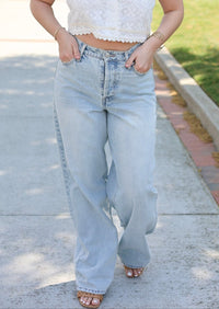 Lou Denim Pant - Faded Indigo - MerciGrace BoutiqueJeans