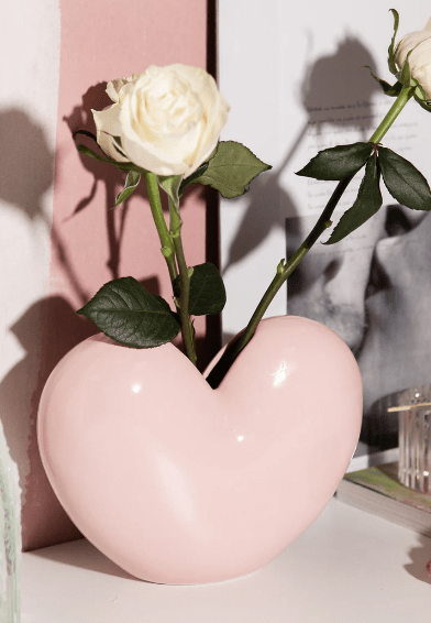 Love Heart Vase - Pink - MerciGrace BoutiqueAccessories