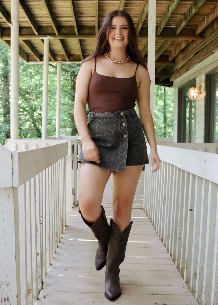 Lux Smooth Jersey Bodysuit - Lava Rock - MerciGrace BoutiqueBodysuit