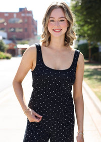 Luxe Dot Tank - Black/ White - MerciGrace BoutiqueLounge