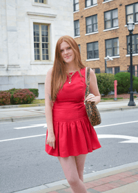 Madelyn Linen Dress - Red - MerciGrace BoutiqueDress