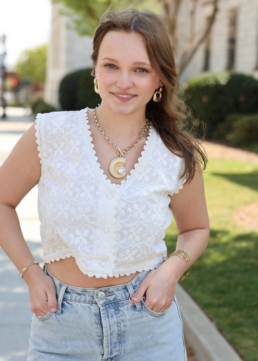 Maeve Top - Off White - MerciGrace BoutiqueTank