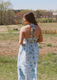Maggie Magnolia Midi Dress - Blue/Multi - MerciGrace BoutiqueDress