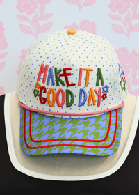 Make It A Good Day Hat - Cream/Multi - MerciGrace BoutiqueHat