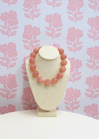 Marble Acrylic Bead Necklace - Light Pink - MerciGrace BoutiqueNecklace