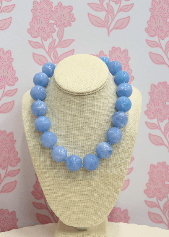 Marble Ball Necklace - Light Blue - MerciGrace BoutiqueNecklace