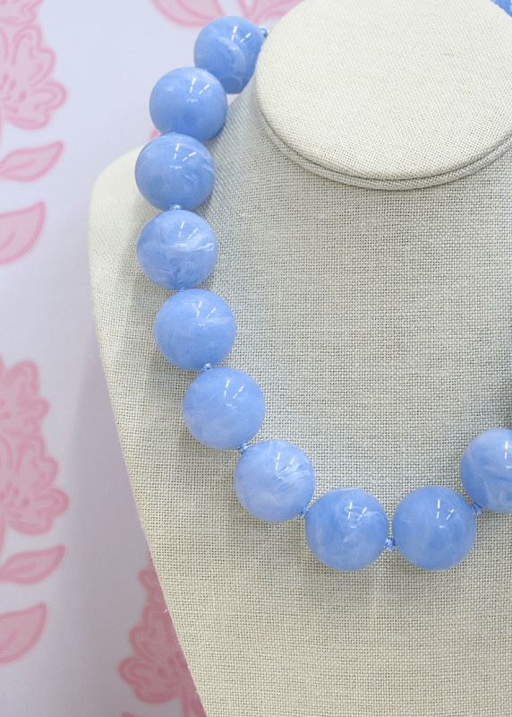 Marble Ball Necklace - Light Blue - MerciGrace BoutiqueNecklace