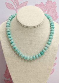 Marble Bead Necklace - Mint/Gold - MerciGrace BoutiqueNecklace