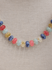 Marble Bead Necklace - Multi/Gold - MerciGrace BoutiqueNecklace