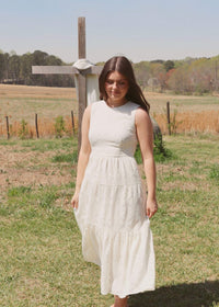 Marina Lace Midi Dress - Cream - MerciGrace BoutiqueDress