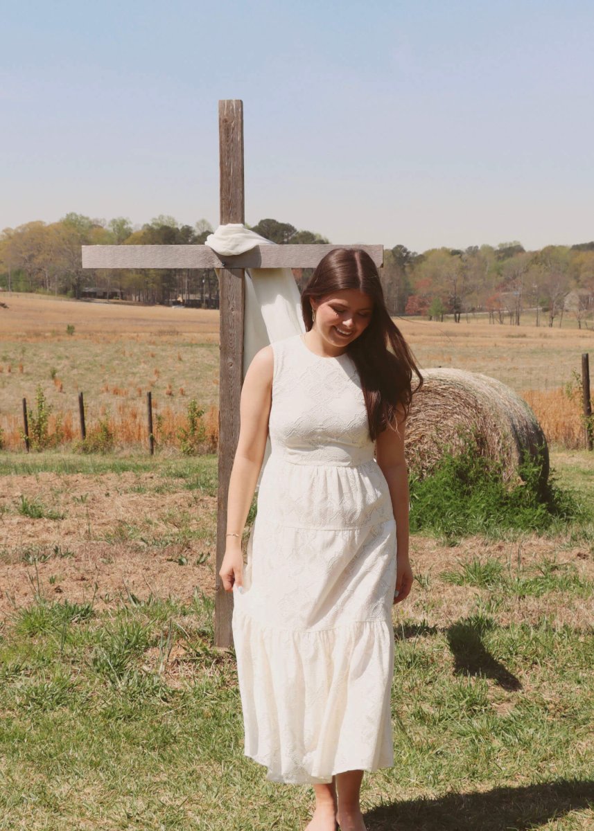 Marina Lace Midi Dress - Cream - MerciGrace BoutiqueDress
