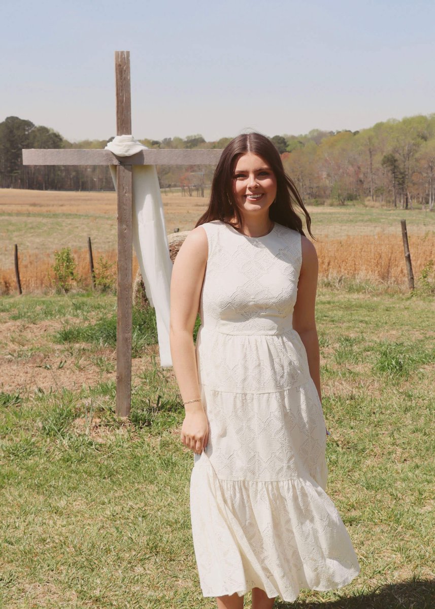 Marina Lace Midi Dress - Cream - MerciGrace BoutiqueDress
