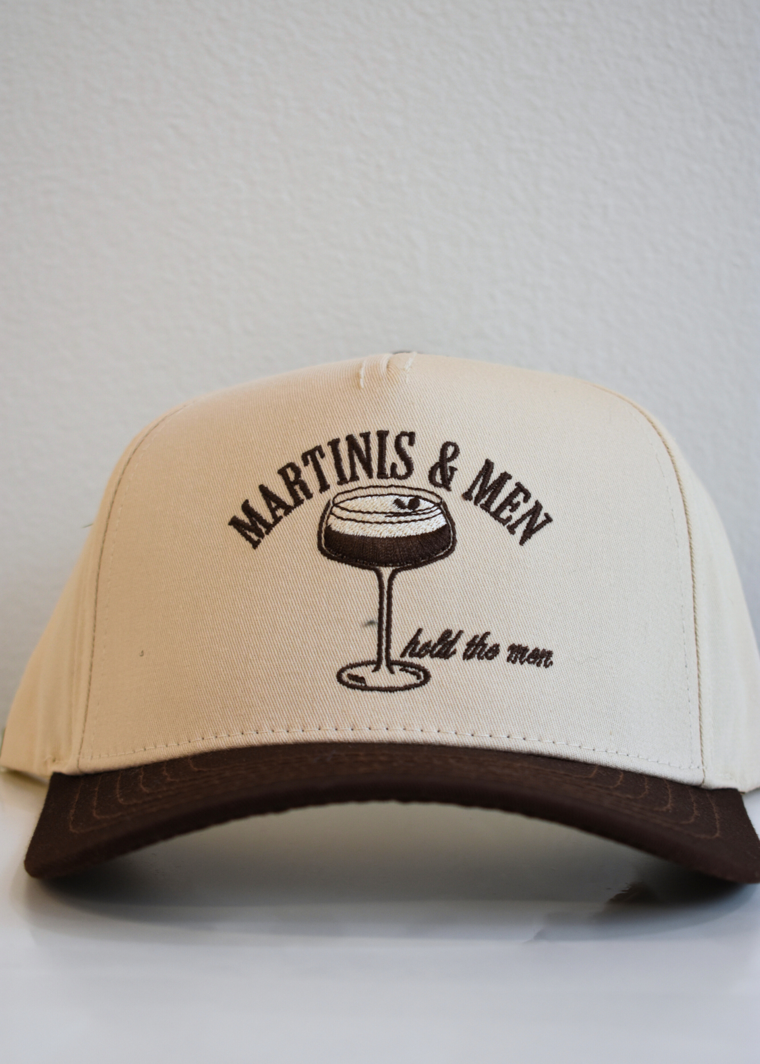 detailed view of Martinis and Men Tendy Trucker Hat