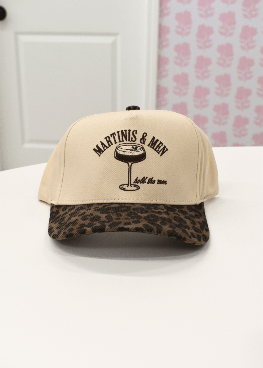 Martinis & Men Structured Baseball Hat - Leopard/Natural - MerciGrace BoutiqueHat