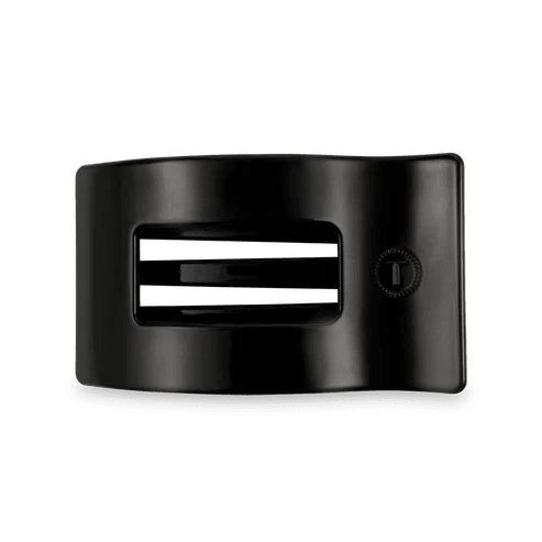 Medium Flat Hair Clip - Jet Black