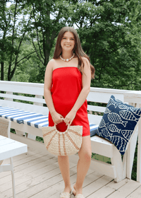 Mia Strapless Mini Dress - Red - MerciGrace BoutiqueDress