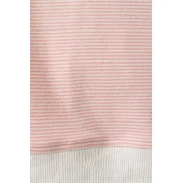 Mid Rise Stripe Shorts - Peach Cream Stripe - MerciGrace BoutiqueShorts